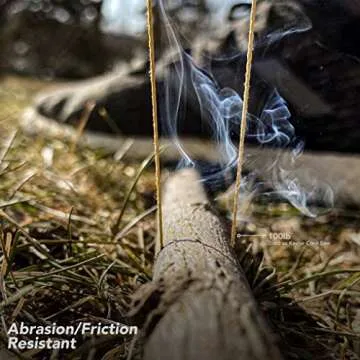 emma kites 100% Kevlar Braided String Utility Cord 50Ft 2000Lb Abrasion Flame Resistant, Tactical Survival Fishing Assist Cord Model Rocket Paracord Trip Line Camping Cordage