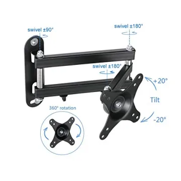 Suptek Full Motion TV Wall Mount for 15-32 inch LED, LCD