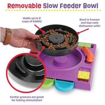 Brightkins DJ Doggo Puzzle Feeder for All Breeds - Dog Puzzle Toys, Interactive Dog Toys, Gifts for Dogs