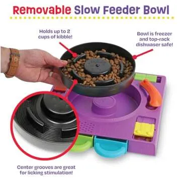 Brightkins DJ Doggo Puzzle Feeder for All Breeds - Dog Puzzle Toys, Interactive Dog Toys, Gifts for Dogs