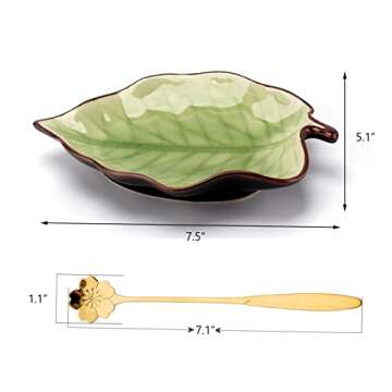 Ceramic Spoon Rest: Leaf-Shaped Kitchen Accessory