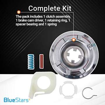 BlueStars 285785 Washer Clutch Kit Replacement for Whirlpool