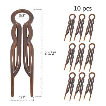 Good Hair Days Hair Pins - Plastic, U-shaped Magic Grip Hairpins, Strong Durable Pins For Fine, Thic...