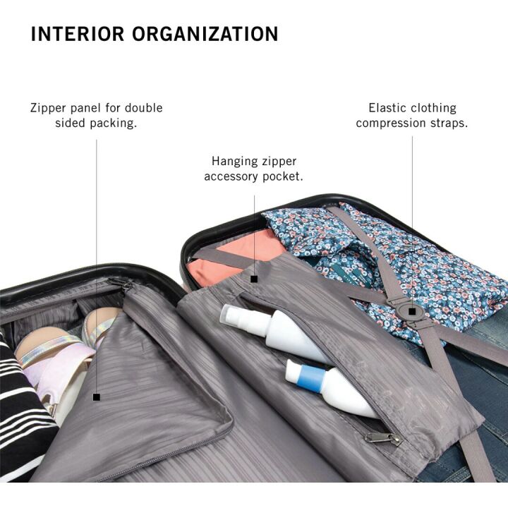 Durable Rose Gold Hardshell Travel Suitcase