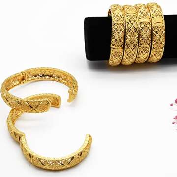 Exquisite 24K Gold Plated Indian Bollywood Bangles