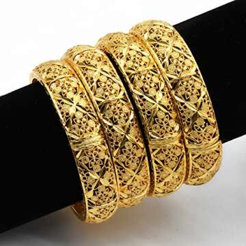 Exquisite 24K Gold Plated Indian Bollywood Bangles