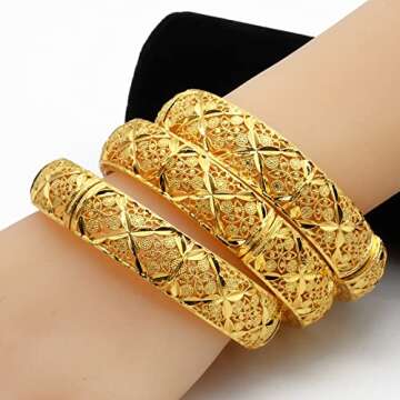 Exquisite 24K Gold Plated Indian Bollywood Bangles