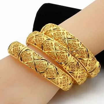 Exquisite 24K Gold Plated Indian Bollywood Bangles