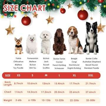 LUBOT New Ugly Christmas Sweaters for Puppy Cute Funny Wintertime and Holiday Parties Knitted Pullov...