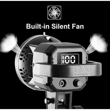 GVM 80W Video Light, Studio Lights for Photography, Softbox Lighting Kit with Bowens Mount, CRI97+ 5600K Colour Temperature , 22in Softbox, Tripod Stand, YouTube, Video, Wedding