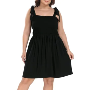 Plus Size Summer Romper Dress with Shorts for Curvy Women