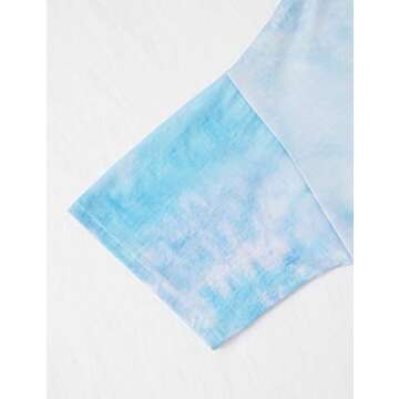 Stylish Remidoo Floral Tie Dye Oversized T-Shirt Women