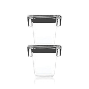 Rubbermaid Brilliance 0.5 Cup Mini Food Storage Containers, 2-Pack - Leak-Proof & Microwave Safe