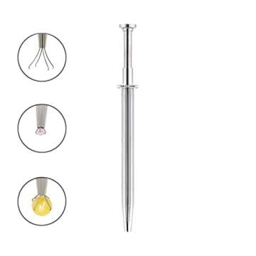 Sprinkle Pen, Pearl Grabber, Sugar Bead Pick-up Tool, Dragee Holder with 4-Prong, Edible Candy Catcher with 4 Claw for Cake, Cupcake, Ice Cream Baking Decoration, HIFUNBK