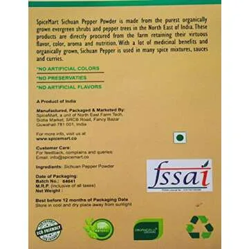 Organically Grown Sichuan Pepper / Szechuan Pepper 50g [Timut Pepper]