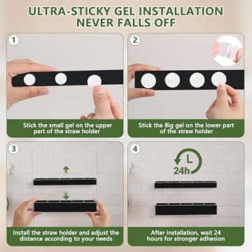 9.5” Acrylic Straw Holder for Cabinet Door Storage