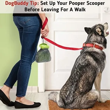 DogBuddy Pooper Scooper with Bag Attachment for Easy Clean-up
