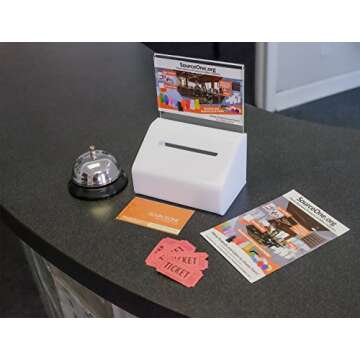 SOURCEONE.ORG Acrylic Heavy Duty Donation/Ballot Box with Lock and Sign Holder