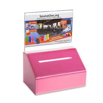 SOURCEONE.ORG Heavy Duty Donation Ballot Box with Lock