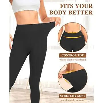 DOCUMO Stylish Black Tights for Women - Comfortable and Versatile