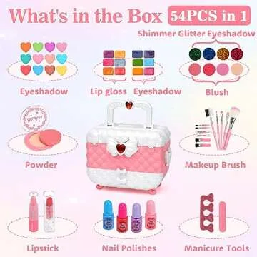 54 in 1 Kids Makeup Kit for Girls - Safe & Fun