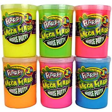 JA-RU 1 Pound Mega Flarp Noise Putty Scented (1 Unit), Fidget Toy Squishy Sensory Toys for Easter, Autism Stress Toy Party Favors Fidget for Kids and Adults Boys & Girls. 335-1