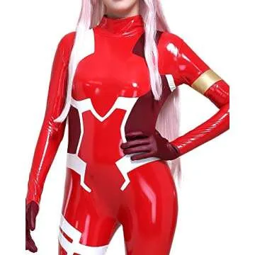 Cosplay.fm Women's Anime Cosplay Red Bodysuit Costume