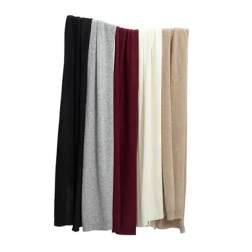 XL Cashmere Knitted Shawl Wrap Gift Box Camel