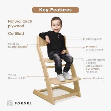 Fornel High Chair - Adjustable Dining for Toddlers & Adults