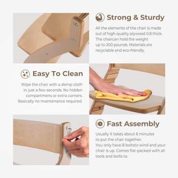 Fornel High Chair - Adjustable Dining for Toddlers & Adults