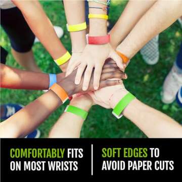 Premium Tyvek Wristbands for Events – 1,000 Pack