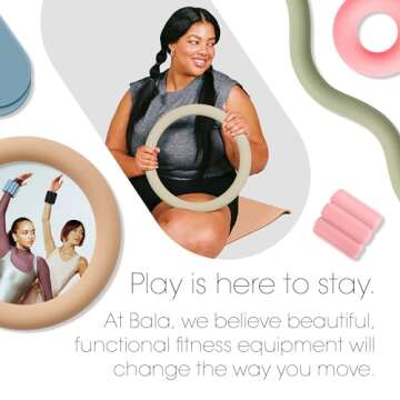 Bala Power Ring (10lb) | Kettlebell | Yoga, HIIT, Pilates, Barre, Strength Training | Charcoal