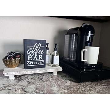 Coffee Bar Sign for Coffee Bar Decor and Coffee Station Decor - Coffee Signs for Coffee Bar Accessor...