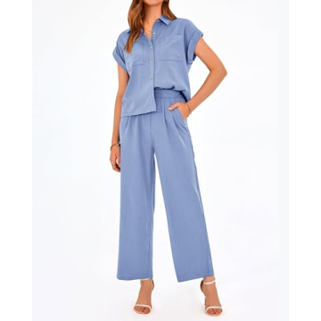 PRETTYGARDEN Women's Trendy Lounge Wear Two-Piece Outfit 2024