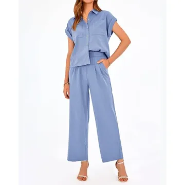 PRETTYGARDEN Women's Trendy Lounge Wear Two-Piece Outfit 2024