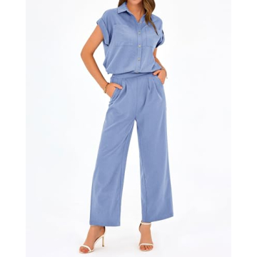 PRETTYGARDEN Women's Trendy Lounge Wear Two-Piece Outfit 2024