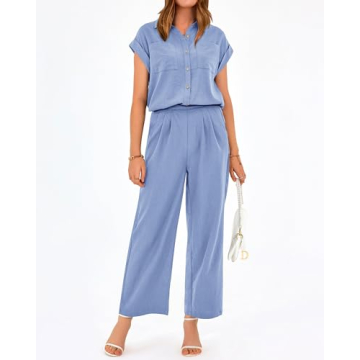 PRETTYGARDEN Women's Trendy Lounge Wear Two-Piece Outfit 2024