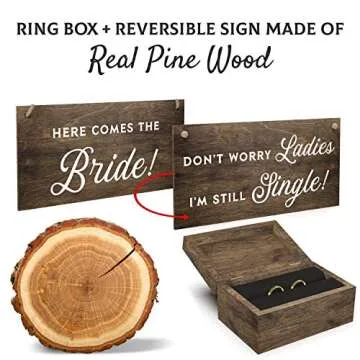 Ring Bearer Gift Set by Stache & Sons | Box Includes Two-Sided Sign, Ring Bearer Sunglasses, Wedding Ring Box | Ring Bearer Proposal | Ring Bearer Gifts