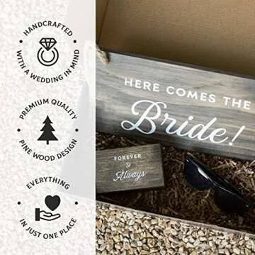Ring Bearer Gift Set by Stache & Sons | Box Includes Two-Sided Sign, Ring Bearer Sunglasses, Wedding Ring Box | Ring Bearer Proposal | Ring Bearer Gifts