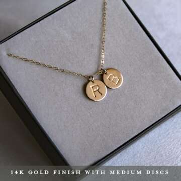 EFYTAL 3 Initial Necklace for Women and Teens, Dainty Gold or Sterling Silver, Personalized Jewelry for Mom, Custom Name Necklace with Initials