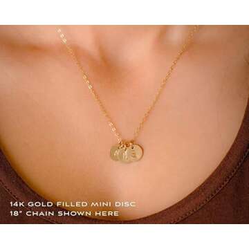 EFYTAL 3 Initial Necklace for Women and Teens, Dainty Gold or Sterling Silver, Personalized Jewelry for Mom, Custom Name Necklace with Initials