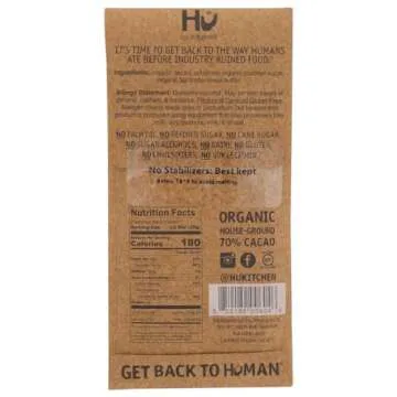 HU Organic Dark Chocolate Bar Simple - Vegan Gluten Dairy Free