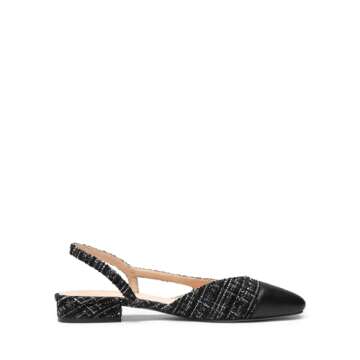 DREAM PAIRS Women's Slingback Flats, Square Toe Flats for Women Dressy Casual Work Office Party, Low...