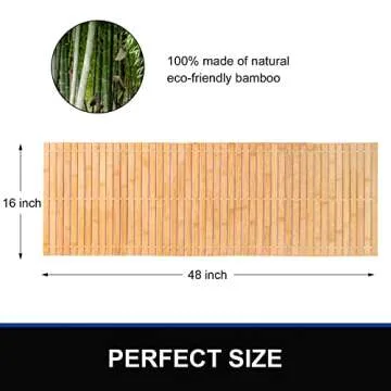 Bamboo Bath Mat Bathroom Runner Long Large Rugs Floor Wood Shower Bathtub Waterproof Non Slip Access...