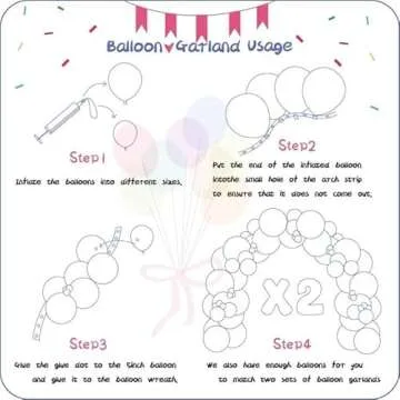 412pcs Rainbow Balloon Arch Kit for Wedding and Party