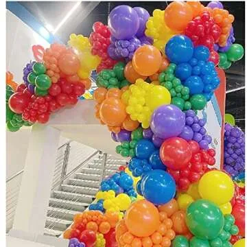 412pcs Rainbow Balloon Arch Kit for Wedding and Party