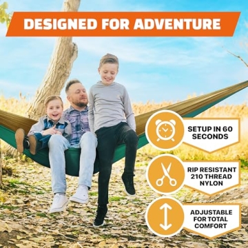 MalloMe Camping Hammock for Adults & Kids - Portable Hammocks for Outside - Hamacas para Adultos Outdoor Single & Double Two 2 Person Hammock - Hamaca/Hamacs/Amacas Heavy Duty Tree Travel Hamock
