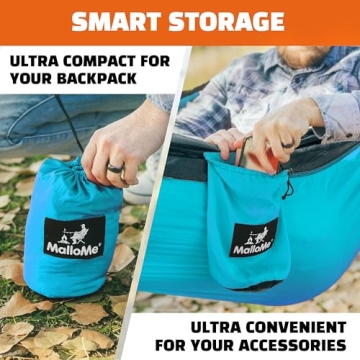 MalloMe Camping Hammock for Adults & Kids - Portable Hammocks for Outside - Hamacas para Adultos Outdoor Single & Double Two 2 Person Hammock - Hamaca/Hamacs/Amacas Heavy Duty Tree Travel Hamock