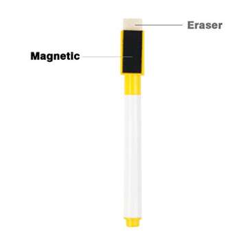 Magnetic Refrigerator Whiteboard,Weekly Menu, Meal Planner, Grocery Shopping List, Dry Erase Board, for Kitchen Fridge with 8 Color Magnetic Markers (16inchx12inch)