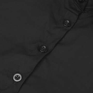 Fake Collar Detachable Dickey Collar Blouse Half Shirts for Women & Girls Favors, Black